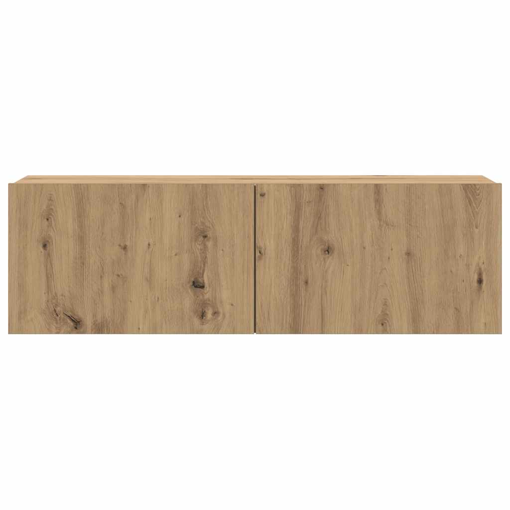 Wall Mounted TV cabinets 6 pcs Artisan Oak Engineered Wood